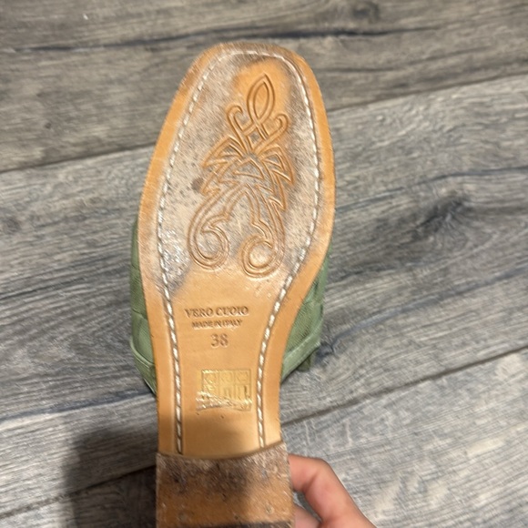 • Free People • Parker Flat Slip On loafers Green Woven
Leather 38 - Picture 5 of 5